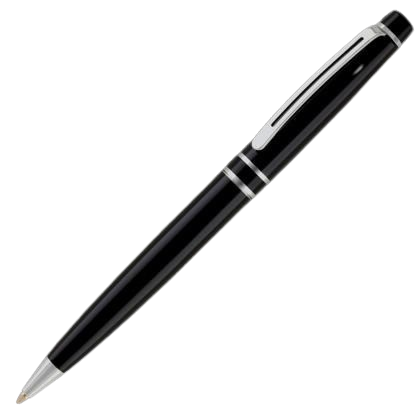 Grosvenor Metal Ballpoint Pen - Black - Silver