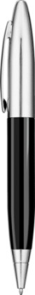 LPC 016 Ballpen - Black - Silver