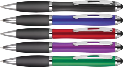 Contour-i Metallic Frost Ballpoint Pen with Stylus