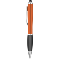 Contour-i Metallic Frost Ballpoint Pen with Stylus - Orange