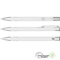 Electra GRS Recycled Mechanical Metal Pencil - White - Silver