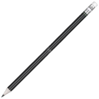 Recycled Paper Pencil with White Eraser - Black