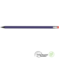 Supersaver GRS Recycled Pencil with Eraser - Purple - Black with Eraser