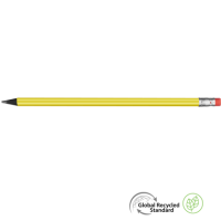 Supersaver GRS Recycled Pencil with Eraser - Yellow - Black with Eraser