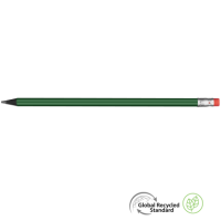 Supersaver GRS Recycled Pencil with Eraser - Green - Black with Eraser