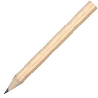 Mini Wooden Pencil with No Eraser - Natural