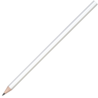 Standard Wooden Pencil with No Eraser - White Unsharpened