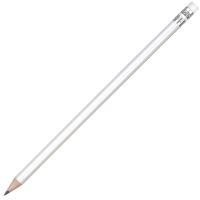 Wooden Argente Pencil with White Eraser - White