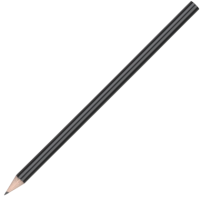 Standard Wooden Pencil with No Eraser - Black