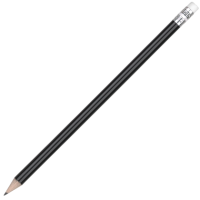 Wooden Argente Pencil with White Eraser - Black