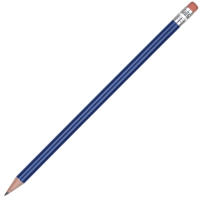 Standard Wooden Pencil with Pink Eraser - Medium Blue Unsharpened