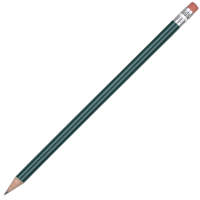 Standard Wooden Pencil with Pink Eraser - Green