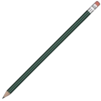 Certified Sustainably Sourced Wooden Pencil with Pink Eraser - Green