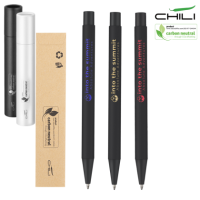 Par Noir Soft Feel Recycled Metal Ballpoint Pen by Chili - Black