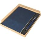 The Tarek - Recycled PU notebook with ballpen gift set (approx. A5).