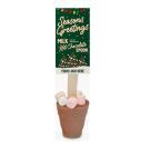 Winter Collection - Eco Info Card - Hot Choc Spoon - Milk Chocolate with Mini Marshmallows