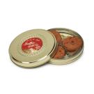 Winter Collection - Shallow Gold Treat Tin - Belgian Chocolate Cookies