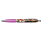 Contour Full Colour Wrap Ballpoint Pen - White - Purple (Blue Ink)