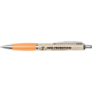 Contour Full Colour Wrap Ballpoint Pen - White - Orange (Blue Ink)