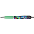 Contour Full Colour Wrap Ballpoint Pen - White - Green