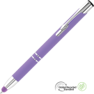 Electra Classic GRS Recycled Soft Feel Metal Ballpoint Pen with Stylus - Lilac