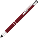 Electra Classic Soft Feel Metal Ballpoint Pen with Stylus - Burgundy