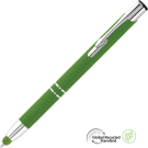 Electra Classic GRS Recycled Soft Feel Metal Ballpoint Pen with Stylus - Green