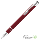 Electra GRS Recycled Soft Feel Metal Ballpoint Pen - Burgundy