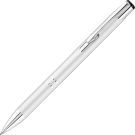 Electra Classic Satin Metal Ballpoint Pen - White