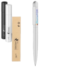 Folk Soft Feel Recycled Metal Ballpoint Pen by Chili - White