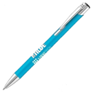 Mood GRS Recycled Soft feel Metal Ballpoint Pen - Cyan