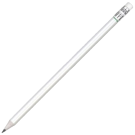 Recycled Paper Pencil with White Eraser - White