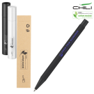 Par Noir Soft Feel Recycled Metal Ballpoint Pen by Chili - Black - Blue Base Metal