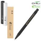 Par Noir Soft Feel Recycled Metal Ballpoint Pen by Chili - Black - Gold Base Metal