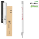 Par Metal Recycled Ballpoint Pen by Chili - White - Red Chrome Base Metal