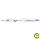 Re-PET Recycled Plastic Ballpoint Pen - Transparent Blue