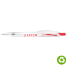 Re-PET Recycled Plastic Ballpoint Pen - Transparent Red