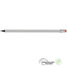 Supersaver GRS Recycled Pencil with Eraser - Silver - Black with Eraser