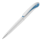 Swan Ballpoint Pen - White - Light Blue