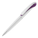 Swan Ballpoint Pen - White - Purple