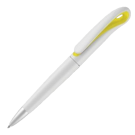 Swan Ballpoint Pen - White - Yellow