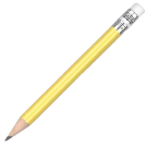 Mini Wooden Pencil with Eraser - Yellow