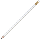 Wooden Oro Pencil with White Eraser - White Unsharpened
