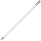 Certified Sustainably Sourced Wooden Pencil with Pink Eraser - White Sharpened