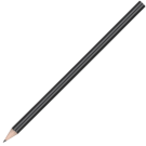 Standard Wooden Pencil with No Eraser - Black
