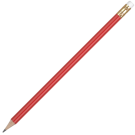 Wooden Oro Pencil with White Eraser - Red Unsharpened