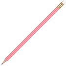 Wooden Oro Pencil with White Eraser - Pink Unsharpened