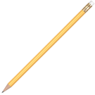 Wooden Oro Pencil with White Eraser - Yellow Unsharpened