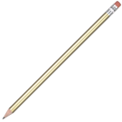 Standard Wooden Pencil with Pink Eraser - Gold Unsharpened
