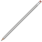 Certified Sustainably Sourced Wooden Pencil with Pink Eraser - Silver
